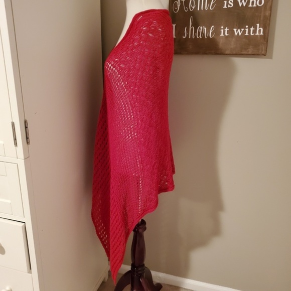 Kate Landry Linen Blend Sweater Poncho - Picture 3 of 5